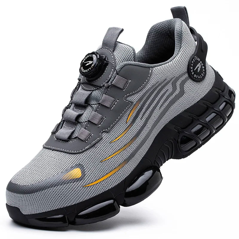 Men’s Rotating Button Safety Shoes – Anti-Smash & Anti-Puncture